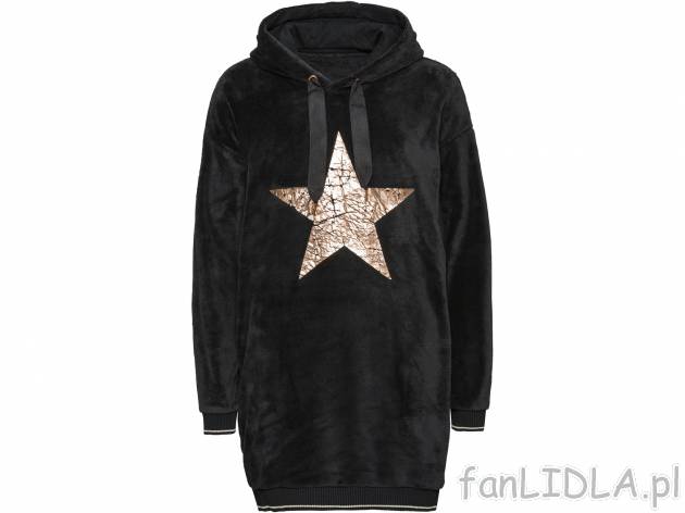 Długa bluza z kapurem, cena 44,99 PLN. Idealna na zimowy czas. Przytulna i ciepła. ...