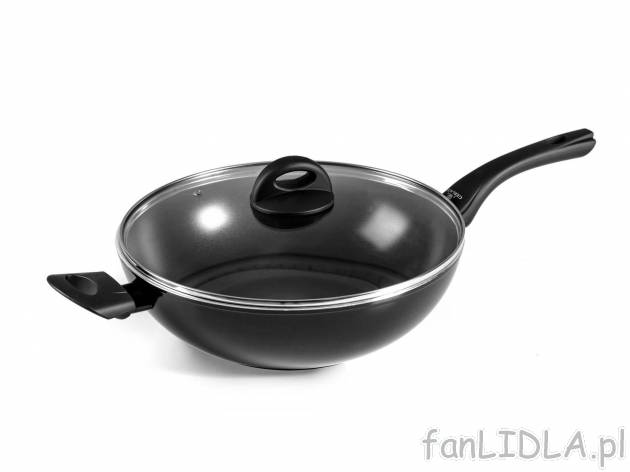 Wok Ø 30 cm , cena 129,00 PLN 
- grube dno z aluminiowym dyskiem magnetycznym
- ...