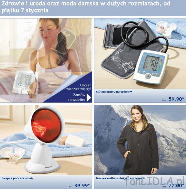 Gazetka Lidl od 7 stycznia 2011. Damska kurtka w dużych rozmiarach. Elektronika ...
