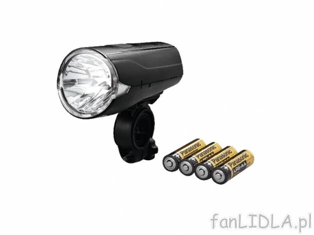 Komplet lampek rowerowych LED , cena 29,99 PLN za 1 opak. 
- obudowa odporna na ...