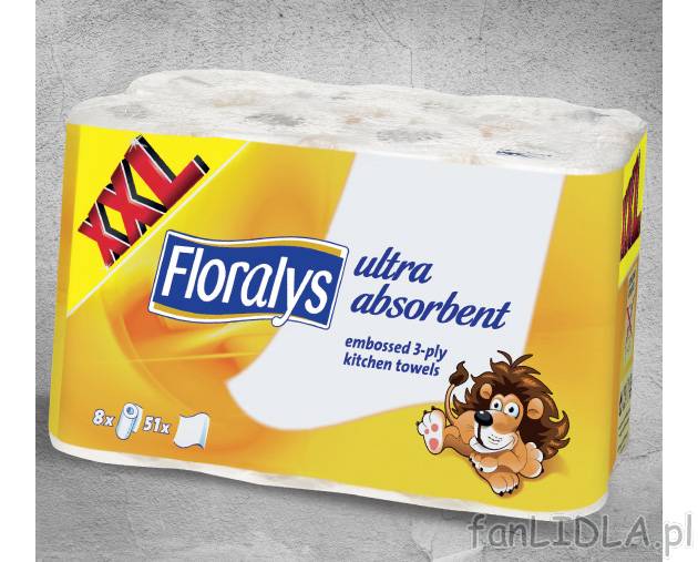 Ręczniki papierowe , cena 11,99 PLN za 8 rolek/1 opak. 
-  8 rolek/1 opak.