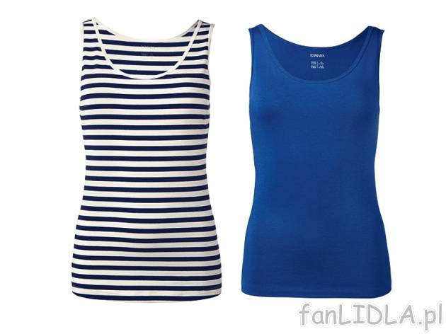 Topy 2 szt. Esmara, cena 19,99 PLN za 1 opak. 
- 3 zestawy do wyboru 
- materiał: ...