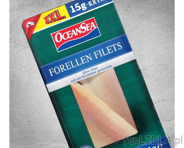 Filet z pstrąga tęczowego , cena 5,99 PLN za 140 g/1 opak. 
- Delikatny, wędzony, ...