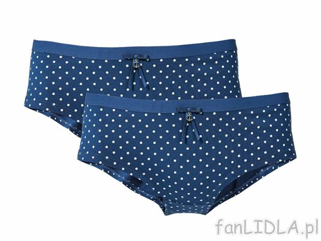 Majtki typu hipster 2 pary Esmara, cena 14,99 PLN za 1 opak. 
- 3 zestawy do wyboru ...