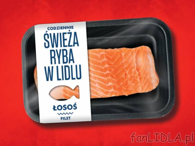 Świeży filet z łososia , cena 3,29 PLN za 100 g