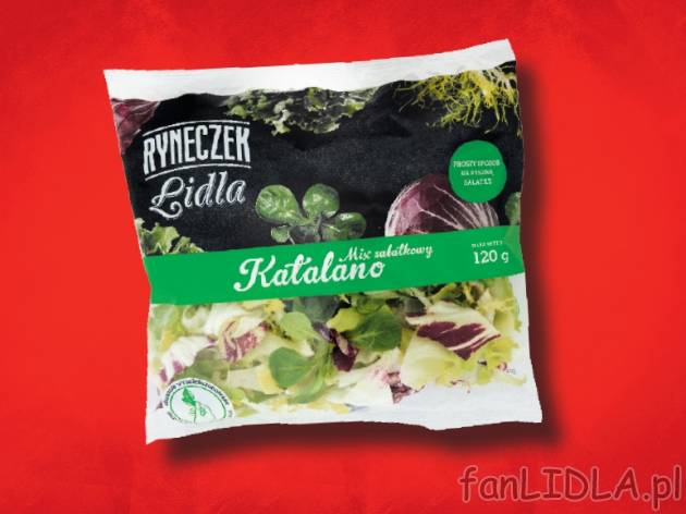 Mix sałata , cena 3,49 PLN za 110/120 g/1 opak., 100g=3,17/2,91 PLN.