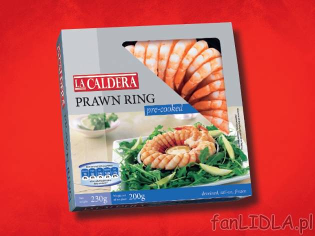 Krewetki wykwintne , cena 21,99 PLN za 230g/1 opak., 100g=11,00 wg wagi odcieku PLN.
