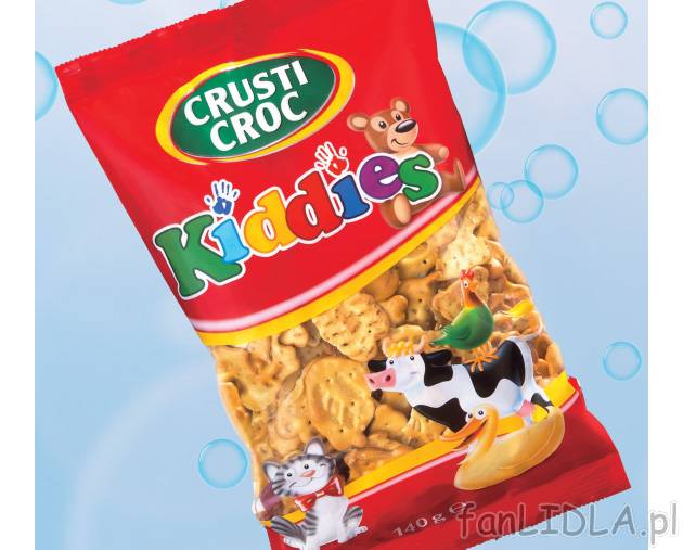 Precelki , cena 2,39 PLN za 140 g/1 opak. 
- Chrupiące precelki pszenne w kształcie ...