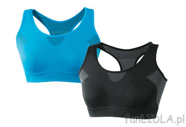 Biustonosz sportowy Crivit Sports, cena 23,99 PLN za 1 szt. 
- materiał: 58% poliamid,32% ...