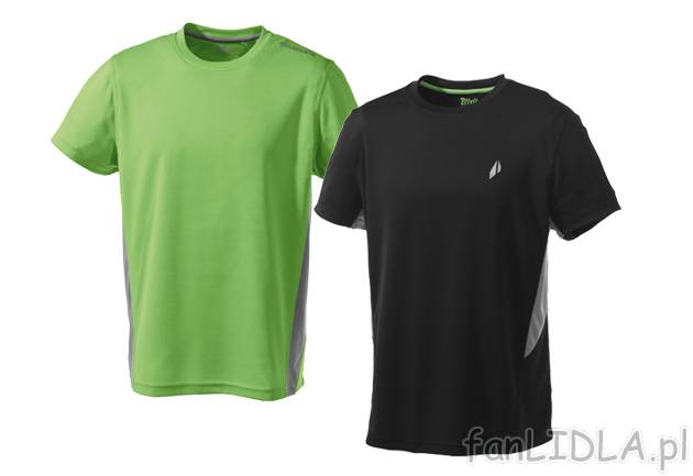 Męska koszulka sportowa Crivit Sports, cena 24,99 PLN za 1 szt. 
- z odblaskowymi ...