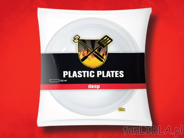 Talerze plastikowe płytkie lub głębokie , cena 5,99 PLN za 25 szt./1 opak.