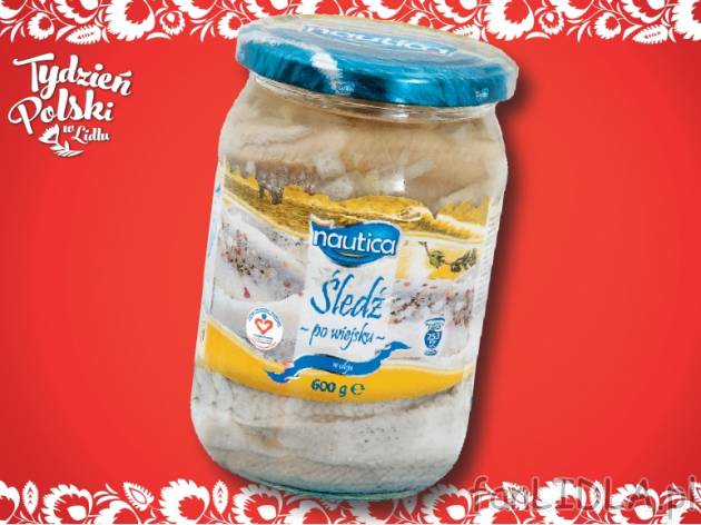 Śledź po wiejsku , cena 7,99 PLN za 600 g/1 opak., 1kg=15,98/19,98 wg wagi odcieku ...