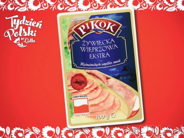 Kiełbasa żywiecka wieprzowa ekstra , cena 1,99 PLN za 100 g/1 opak.