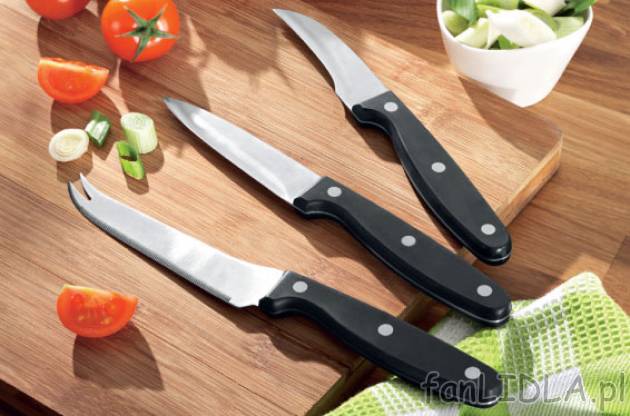 Zestaw noży cena 13,99PLN
- cena za 3 sztuki
- ostrza z nierdzewnej stali szlachetnej
- ...