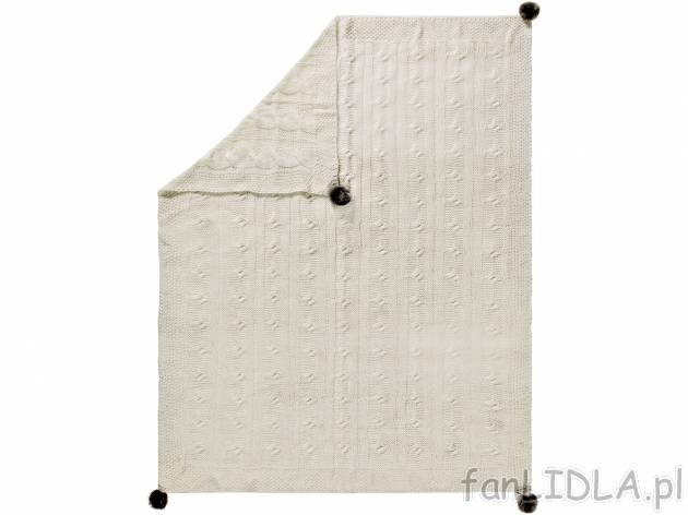 Koc 130 x 170 cm , cena 69,90 PLN  
-  z pomponami