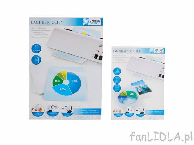 Zestaw folii do laminowania na gorąco , cena 13,99 PLN