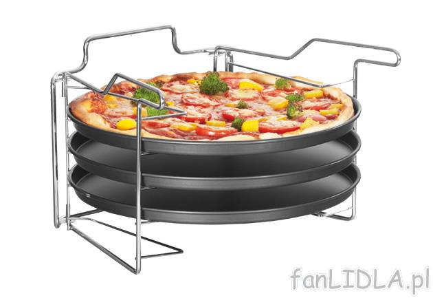 Komplet blach do pizzy , cena 37,99 PLN za 1 opak. 
- w zestawie 4 łatwe do czyszczenia ...