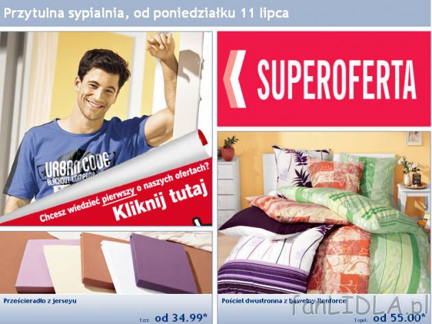 Gazetka Lidl od poniedziałku 11 lipca 2011. Przytulna sypialnia
