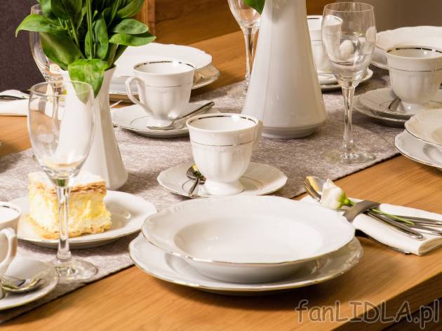 Zestaw obiadowy, elegancki na wyjatkowe okazje - 18 części , cena 169,00 PLN 
- ...