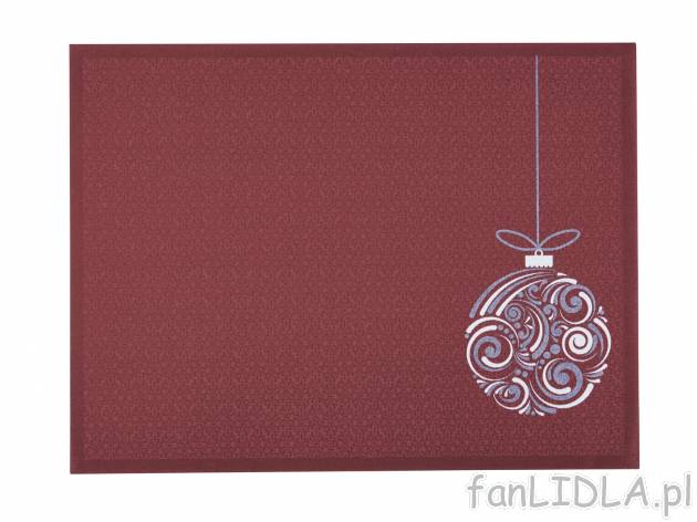 Świąteczne nakładki na stół , cena 6,99 PLN  
-  12 sztuk
-  ok. 40 x 30 cm