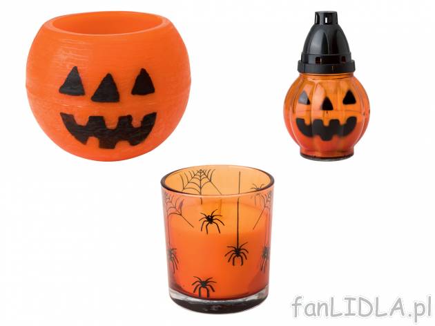 Dekoracja na Halloween , cena 7,99 PLN 
Dekoracja na Halloween 3 wzory 
- do wyboru:&nbsp;świeczka ...
