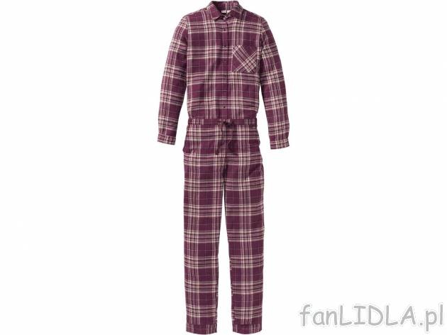 Flanelowy kombinezon , cena 39,99 PLN. Męski komnbinezon do spania w elegancką kratę. ...