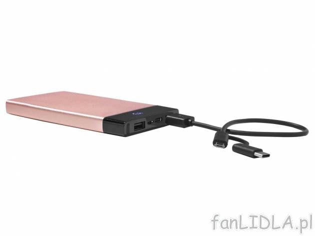 Powerbank 6000 mAh z technologią szybkiego ładowania , cena 44,99 PLN 
- akumulator ...