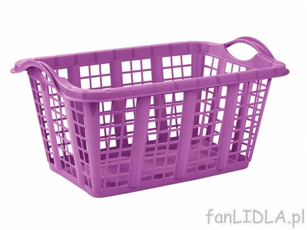 Kosz na pranie AquaPur, cena 12,99 PLN za 1 szt. 
- wymiary: 60 x 40 x 30 cm 
- ...