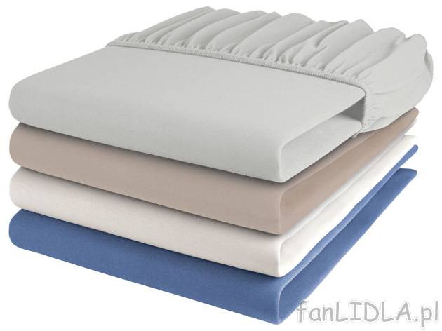 LIVARNO HOME® Prześcieradło z dżerseju z gumką - Lidl cena 39,99 PLN 
LIVARNO ...