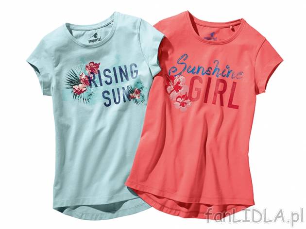 T-shirt dziewczęcy lub chłopięcy 2 szt. Pepperts, cena 19,99 PLN za 1 opak. 
- ...