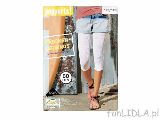 Legginsy 3/4 60 DEN Pepperts, cena 9,99 PLN za 1 para 
- rozmiary: 122-152 
- 3 ...