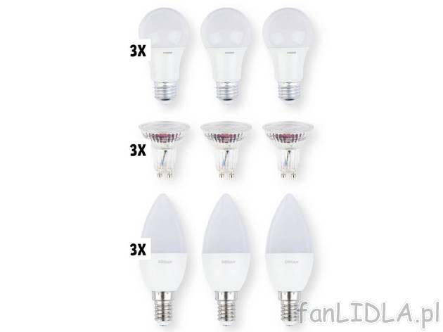 OSRAM® Żarówki LED, 3 szt. , cena 19,99 PLN 
OSRAM® Żarówki LED, 3 szt. ...