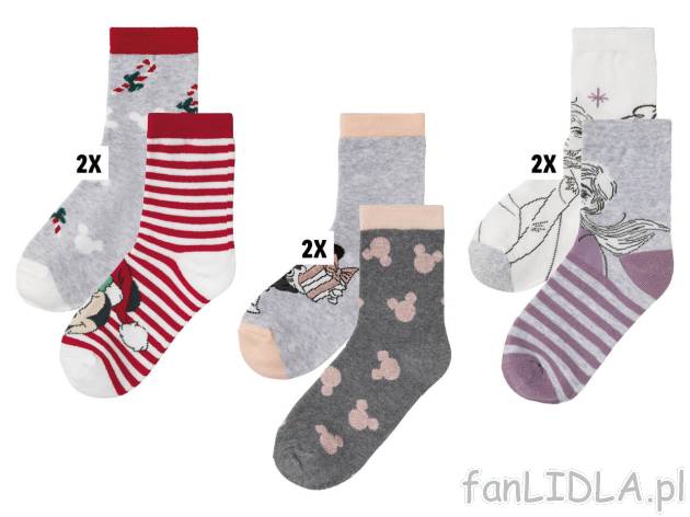 Skarpetki dziecięce z bohaterami bajek, 2 pary** - Lidl , cena 4,49 PLN 
Skarpetki ...
