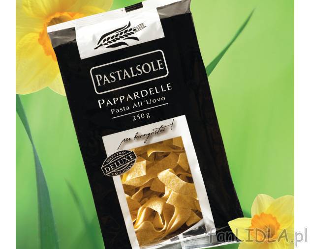 Makaron Pappardelle , cena 3,99 PLN za 250g/1 opak. 
- czterojajeczny makaron najwyższej ...