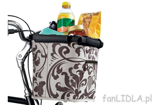 Koszyk na kierownicę rowerową , cena 59,90 PLN za 1 bszt. 
- mocowany zatrzaskowo ...