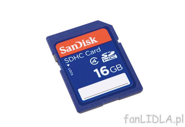 Karta SDHC 16 GB class 4 , cena 39,99 PLN za 1 opak. 
-  pojemność 16 GB