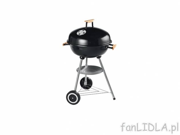 Grill kulisty z pokrywką Florabest, cena 99,00 PLN za 1 szt. 
- palenisko z regulowanym ...