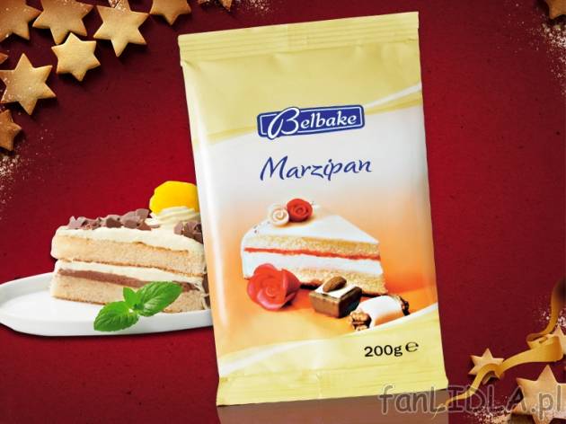 Masa marcepanowa , cena 5,55 PLN za 200 g, 100g=2,78 PLN. 
- Twoja kuchnia z tym ...