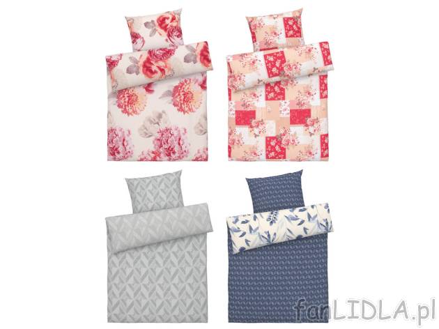 LIVARNO HOME® Pościel z bawełną renforcé , cena 34,99 PLN 
140 x 200 cm 4 ...