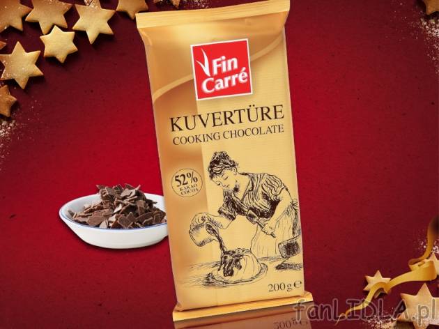 Polewa czekoladowa , cena 4,99 PLN za 200 g, 100g=2,50 PLN. 
- Zawiera min 52% ...