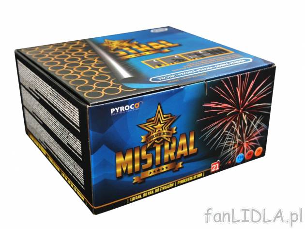 Bateria 110-strzałowa „Mistral” , cena 149,00 PLN 
- aż 110 wystrzałów ...