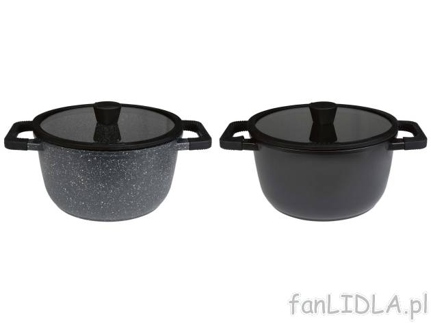 ERNESTO® Garnek aluminiowy Ø 24 cm , cena 99 PLN 
 2 wzory 
- uchwyty ze zdejmowanymi ...