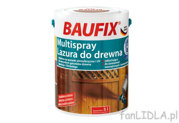 Lazura do drewna 5l , cena 59,90 PLN za 1 opak. 
- nadaje się do malowania pędzlem ...