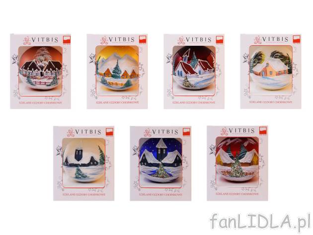 VITBIS® Bombka szklana pejzaż 100 mm , cena 16,99 PLN 
VITBIS® Bombka szklana ...