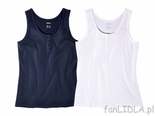 Topy 2 szt. Esmara, cena 22,99 PLN za 2 szt. 
- rozmiary: S-XL* 
- materiał: 95% ...