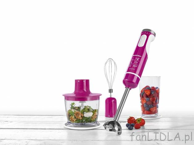 Blender ręczny 600 W z zestawem akcesoriów , cena 45,00 PLN 
- aż 600 W3 w 1
- ...
