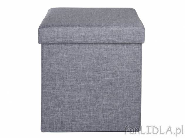 Składany puf , cena 34,00 PLN  
-  ok. 46 l
-  ok. 40 x 40 x 40 cm