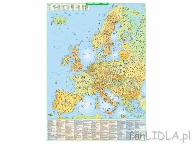 Mapa ścienna lub plakat , cena 12,99 PLN za 1 szt. 
- do wyboru m.in:. 
- Mapa ...