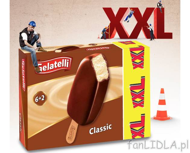 Lody na patyku , cena 8,88 PLN za 960 ml/1 opak. 
- W polewie czekoladowej. 
- ...