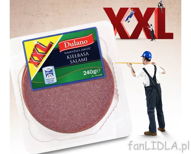Kiełbasa w plastrach , cena 4,99 PLN za 240 g/1 opak. 
- Do wyboru: salami, salami ...